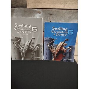 Spelling Vocabulary & Poetry 6 (6th Ed., Abeka) Workbook & Teacher Test Key